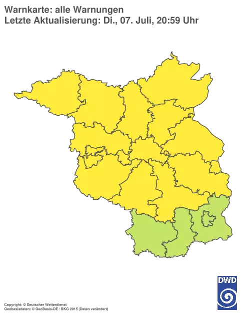 Aktuelle Wetterwarnungen für %region%