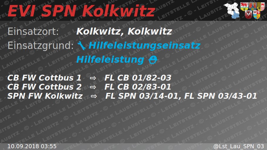 Einsatz-Information der Leitstelle per twitter