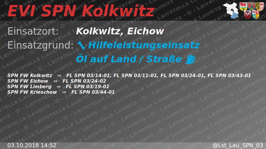 Einsatzvorinformation der Leitstelle bei twiter