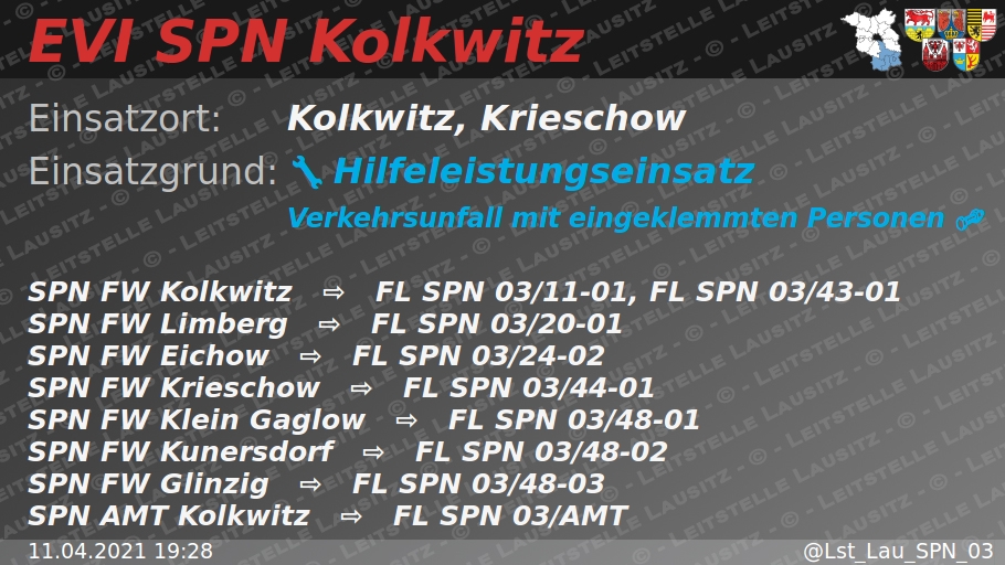 Einsatzvorinformation der Leitstelle Lausitz bei twitter