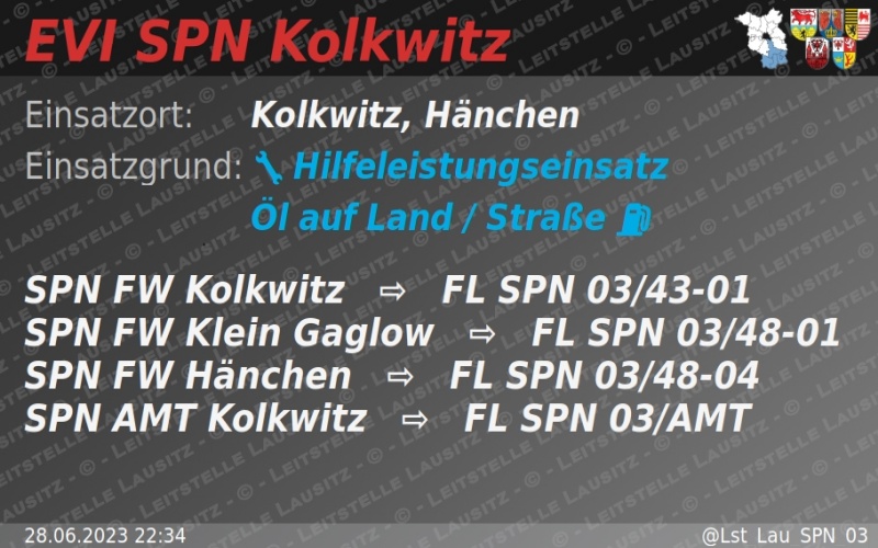 Einsatzvorinformation der Leitstelle Lausitz bei Twitter