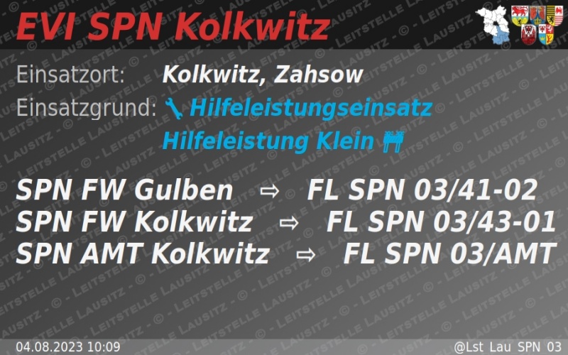 Einsatzvorinformation der Leitstelle Lausitz bei Twitter