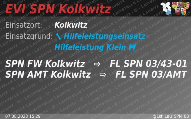 Einsatzvorinformation der Leitstelle Lausitz bei Twitter