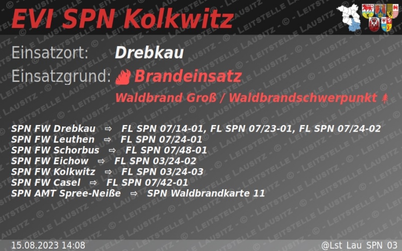 Einsatzvorinformation der Leitstelle Lausitz bei Twitter